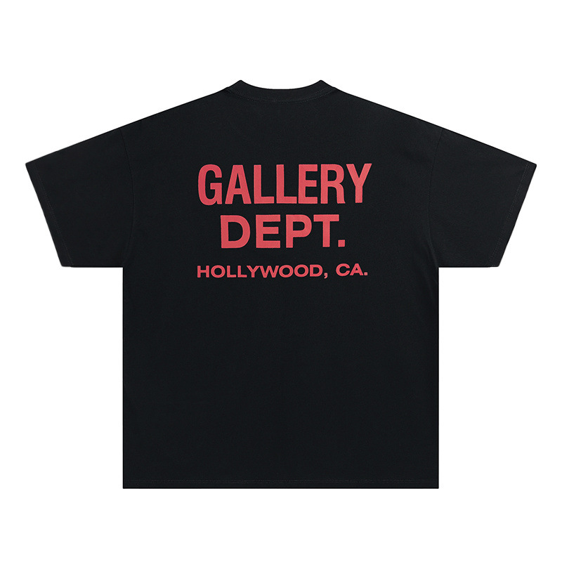 Gallery Dept新款经典基础款法文字母LOGO基础标语圆领短袖T恤夏