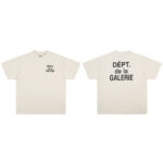Gallery Dept新款经典基础款法文字母LOGO基础标语圆领短袖T恤夏