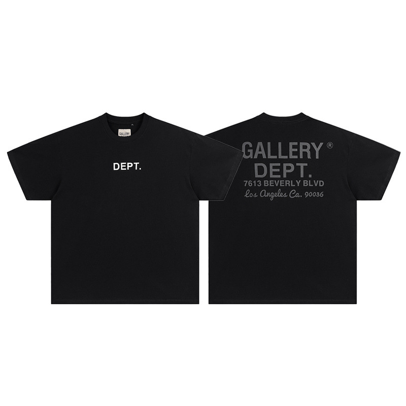 Gallery Dept新款经典基础款法文字母LOGO基础标语圆领短袖T恤夏