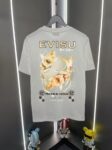 EVISU福神新款潮牌印花短袖T恤男女同款宽松休闲百搭纯棉半袖上衣