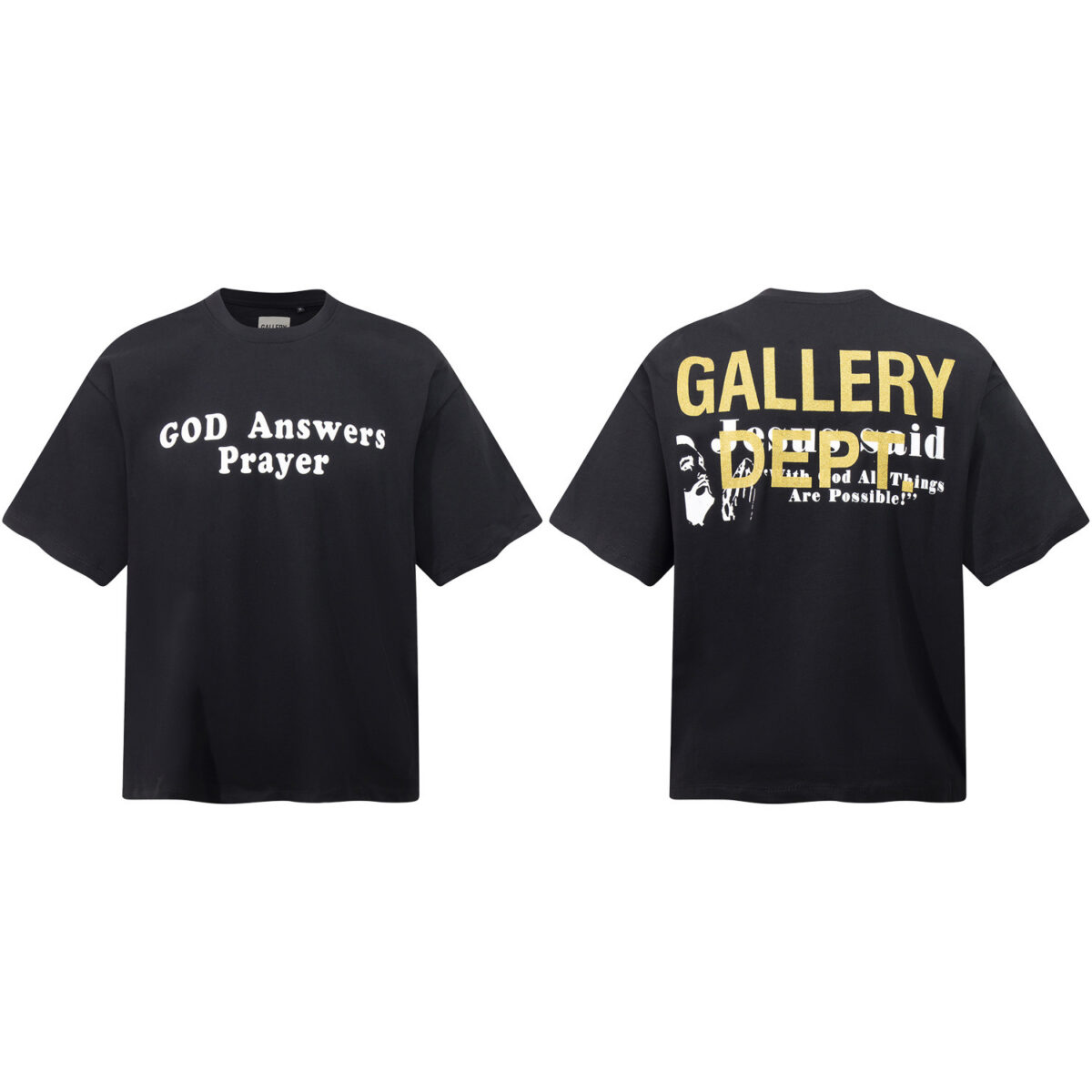 Gallery Dept新款经典基础款法文字母LOGO基础标语圆领短袖T恤夏