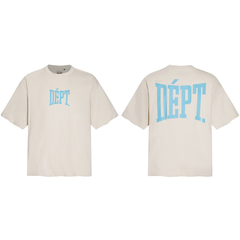 Gallery Dept新款经典基础款法文字母LOGO基础标语圆领短袖T恤夏