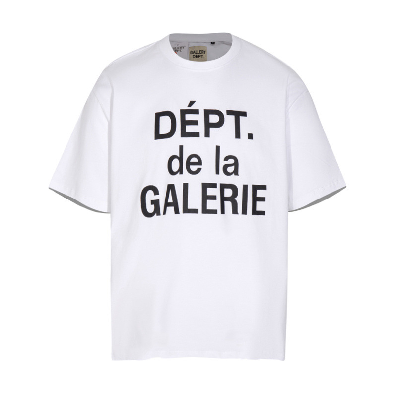 Gallery Dept新款经典基础款法文字母LOGO基础标语圆领短袖T恤夏