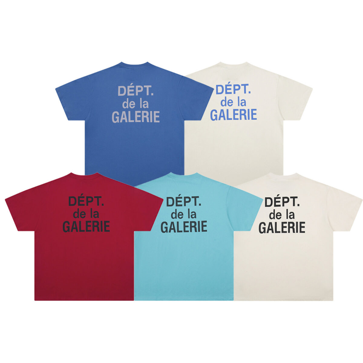 Gallery Dept新款经典基础款法文字母LOGO基础标语圆领短袖T恤夏