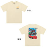 潮牌GALLERY DEPT DRIVE复古彩色高街印花宽松情侣夏季短袖T恤男