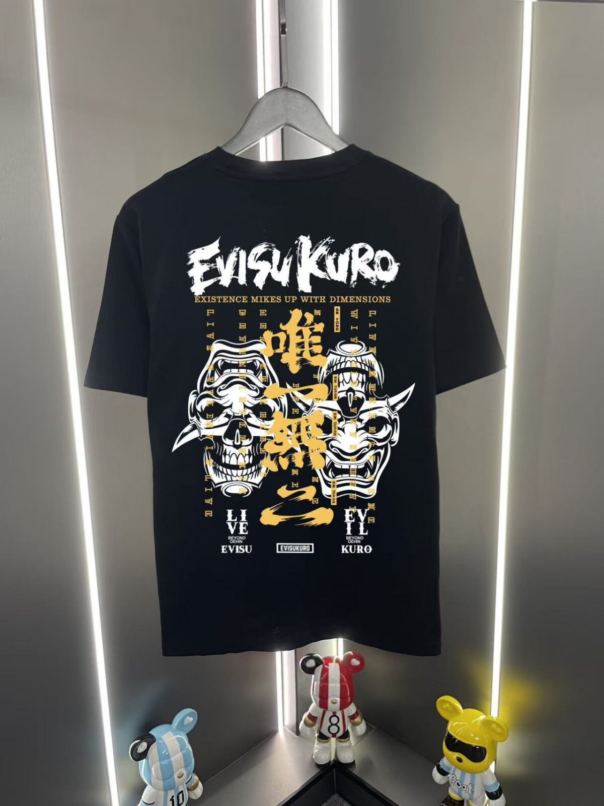 EVISU福神新款潮牌印花短袖T恤男女同款宽松休闲百搭纯棉半袖上衣
