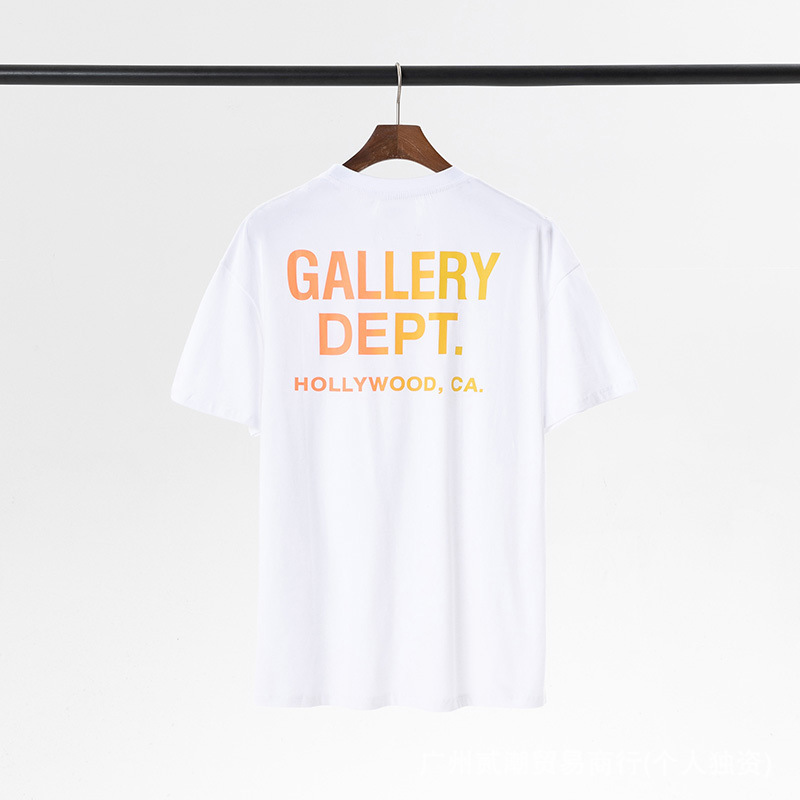Gallery Dept新款经典基础款法文字母LOGO基础标语圆领短袖T恤夏
