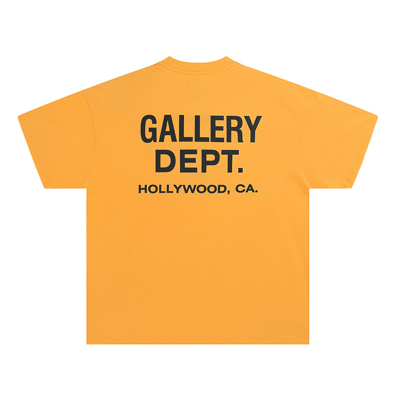 Gallery Dept新款经典基础款法文字母LOGO基础标语圆领短袖T恤夏