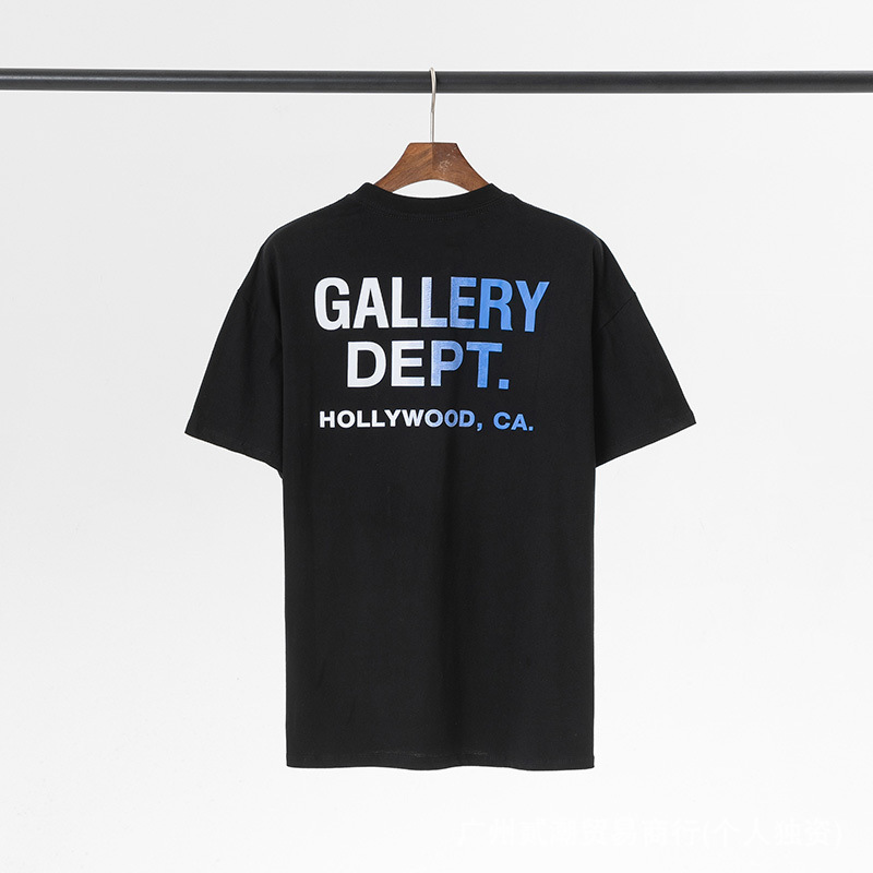 Gallery Dept新款经典基础款法文字母LOGO基础标语圆领短袖T恤夏