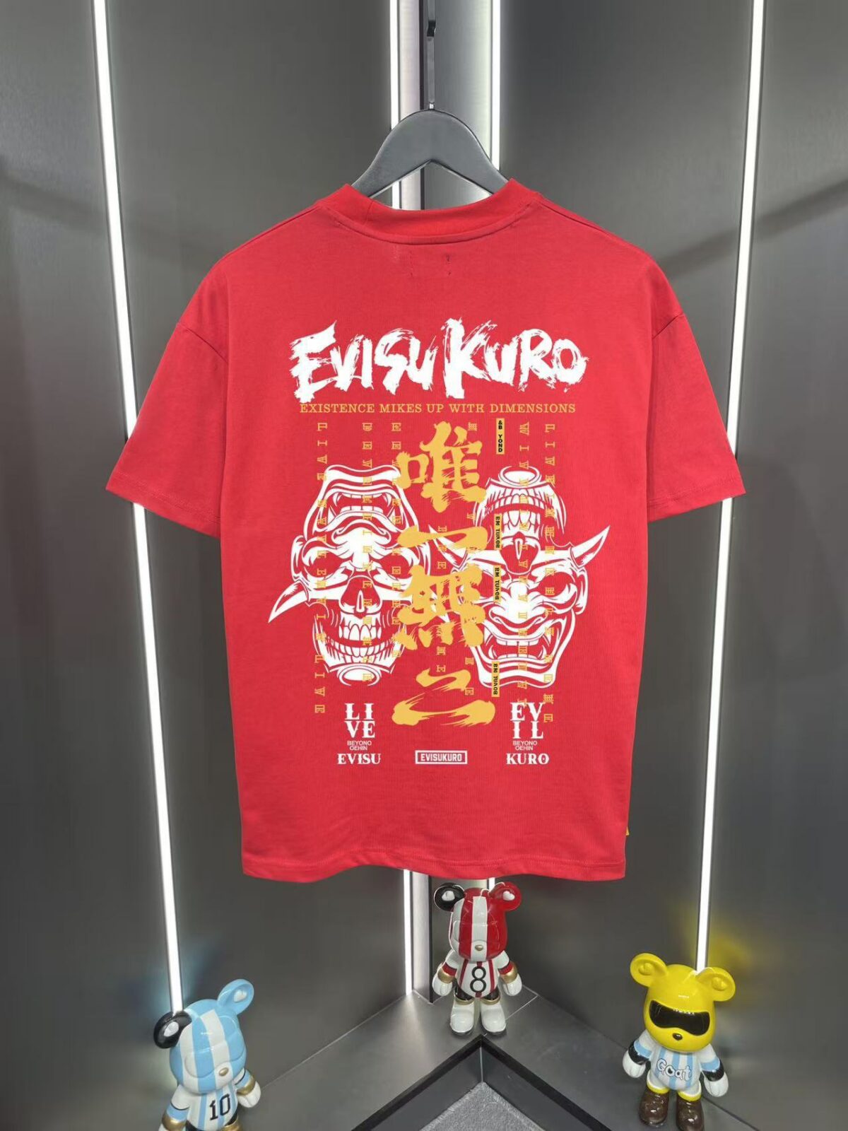 EVISU福神新款潮牌印花短袖T恤男女同款宽松休闲百搭纯棉半袖上衣