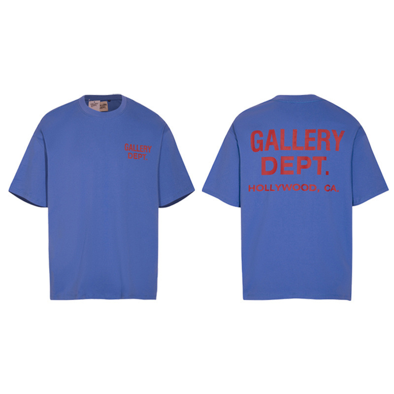 Gallery Dept新款经典基础款法文字母LOGO基础标语圆领短袖T恤夏