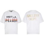 PDD 02c41effb01691c45f8c Gallery dept美式潮牌印花短袖Vintage夏季宽松渐变烫金高街T恤男