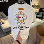 P90 高品质 LV 26ss新款刺绣工艺logo字母短袖 重工艺 面料- 采用270克双股精梳棉面料.索罗纳螺纹订织订染国标一级面料 辅料：官网原版三标logo 尺码： S - XXL 颜色：白色 黑色