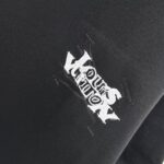 P85 1V 2026秋冬新款重磅360克 重叠字母logo绣花 圆领短袖t恤 上身超舒服🔥男女同款 S M L XL XXL 五个码 黑色 白色 花灰