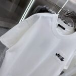 P85 1V 2026秋冬新款重磅360克 重叠字母logo绣花 圆领短袖t恤 上身超舒服🔥男女同款 S M L XL XXL 五个码 黑色 白色 花灰