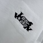 P85 1V 2026秋冬新款重磅360克 重叠字母logo绣花 圆领短袖t恤 上身超舒服🔥男女同款 S M L XL XXL 五个码 黑色 白色 花灰