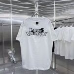 P85 1V 2026秋冬新款重磅360克 重叠字母logo绣花 圆领短袖t恤 上身超舒服🔥男女同款 S M L XL XXL 五个码 黑色 白色 花灰