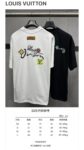 P130 Louis Vuitton 26ss春夏新款 刺绣圆领短袖 -颜色：黑色 白色 -码数：XS S M L