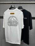 P130 Louis Vuitton 26ss 春夏新款 刺绣圆领短袖 -码数：XS S M L -颜色：黑色 白色