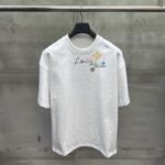 P120 LV 26ss新款 小众氛围感 手绘款短袖 -颜色：黑色 白色 -码数：XS S M L