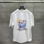 P120 LV 26ss新款 小众氛围感 手绘款短袖 -颜色：黑色 白色 -码数：XS S M L
