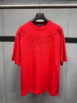 P120 LV* 26ss 高周波工艺圆领短袖 - Color：黑色 白色 红色 - Size：XS S M L