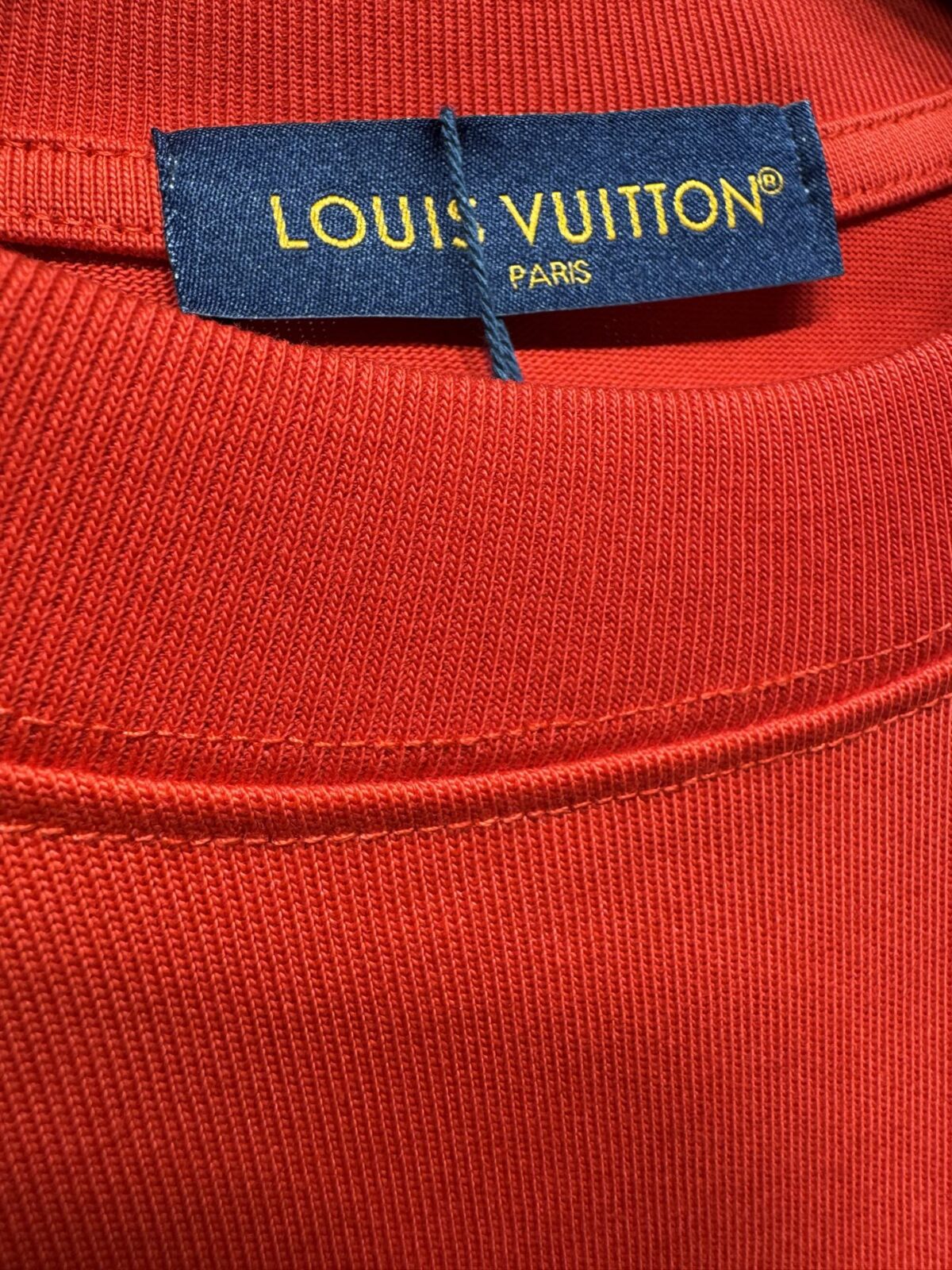 P120 LV* 26ss 高周波工艺圆领短袖 - Color：黑色 白色 红色 - Size：XS S M L