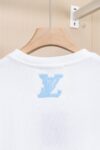 P65 挂拍图 顶级版本市场随意对比 LV 2026FW短袖T恤 LOGO绣花 高端32s双纱320克面料 重磅面料 定制拉架罗纹同缸同染 三标齐全 男女同款
