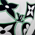 P85 1V～路易 植绒厚板立体滴胶 《区别通货面料》双纱纯棉，紧密纱线短袖tee 上身十分舒适，男女同款，落肩宽松版型 颜色: 黑色 白色 咖啡色 尺码：S（90-130斤） M（125-150斤） L（135-165斤） XL（160-190斤） XXL（185-220斤）