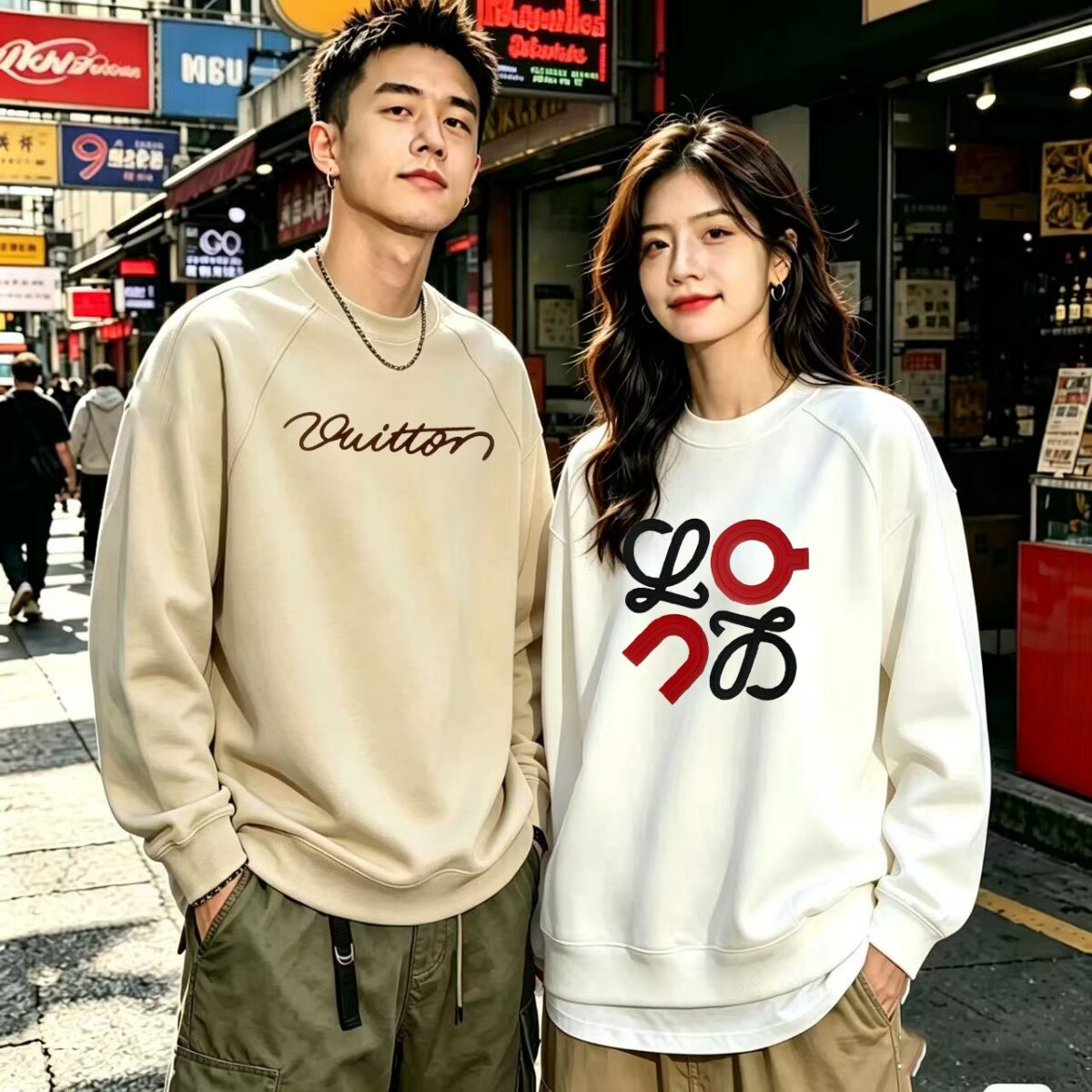 P125 《𝙉𝙚𝙬⚜️LV-路易》 2026*秋冬新款长袖卫衣 460克重磅新疆棉长袖卫衣贴皮印花，徽章，男女同款 尺码：S M L XL 颜色：杏色 黑色 浅咖色 白色 卡其色 立即抢购👉