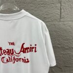 P80 Amiri*埃米尔 2026早春夏季新款 定制平纹纯棉双纱面料 短袖T恤 经典字母植绒工艺 男女同款 颜色：黑色 白色 尺码： S （90-130斤） M （120-150斤） L （140-165斤） XL （160-180斤） XXL （180-210斤）