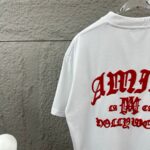 P80 Amiri*埃米尔 2026早春夏季新款 定制平纹纯棉双纱面料 短袖T恤 经典字母发泡工艺 男女同款 颜色：黑色 白色 尺码： S （90-130斤） M （120-150斤） L （140-165斤） XL （160-180斤） XXL （180-210斤）
