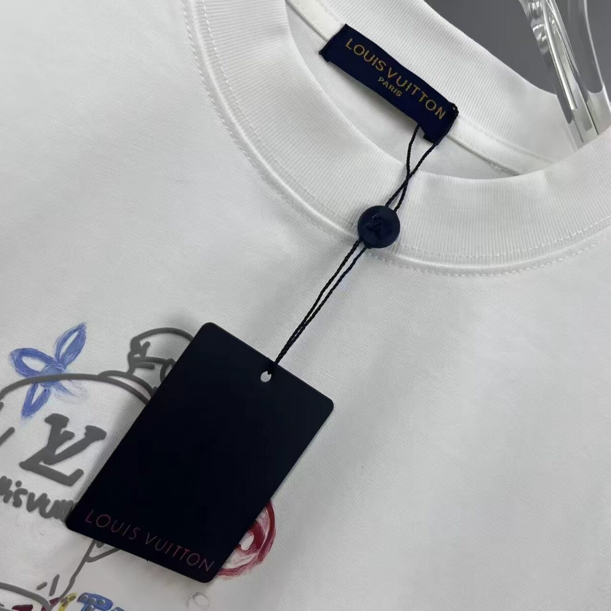 P80 1v～手绘植绒卡通 2025秋冬新款280g纯棉上衣 7A抗菌短袖tee 负离子上身十分舒适，男女同款半袖，落肩宽松版型 颜色: 黑色 白色 咖啡色 尺码：S（90-130斤） M（125-150斤） L（135-165斤） XL（160-190斤） XXL（185-220斤）