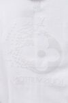 P80 Louis Vuitton*LV2026最新款短袖T恤 材质:采用300g高支高密双纱精梳棉 工艺：宽松版型前后幅重工刺绣🪡 内里贴布刺绣🪡 尺寸:S M L XL XXL 颜色:白色 款号:M-0018