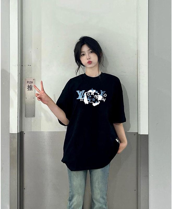 P70 LV/路易威登 印花Logo百搭潮流短袖T恤男女同款 吊牌 领标 水洗唛 三标齐全 定织定染280克精梳棉面料 尺码：S-XXL 颜色：黑色，白色，藏青色
