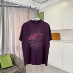 P70 1V*2026夏季新款 个性字母logo印花 定制面料300g 短袖T恤 男女同款 尺码：S M L XL XXL 五个码 颜色：黑色 白色 绿色 紫色