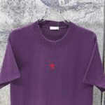weigou_180771_2_14a02419b6 P75 DIOR* 迪奥* 2026新款 精致绣花小logo 300g短袖t恤 宽松版型男女同款 尺码 S M L XL XXL 黑色 白色 紫色 湖水绿