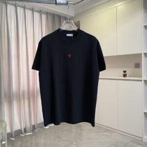P75 Dio 迪奥2026夏季新款 个性字母logo绣花 短袖T恤 定制面料300g 男女同款 颜色：黑色 白色 绿色 紫色 尺码: S M L XL XXL 五个码
