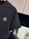 P65 DIOR迪奥 刺绣款 2026春夏经典圆领短袖T恤采用280克双纱精棉，衣服偏厚使整体高透气和柔软性，高版本，三标齐全！男女同款 颜色：白色 黑色 灰色 杏色 -尺码：S M L XL