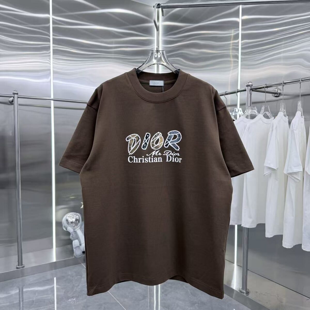 P80 DIO 2026秋冬新款 3D立体硅胶 360克圆领短袖 实物很棒 男女同款宽松版 尺码S M L XL XXL 五个码 黑色 白色 棕色