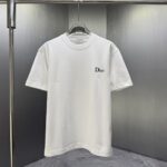 P70 Dior* 迪奥* 2026春夏新款短袖T恤 定制纯棉字母logo植绒 颜色：黑色 白色 棕色 深红 码数：S M L XL XXL