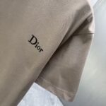 P70 Dior* 迪奥* 2026春夏新款短袖T恤 定制纯棉字母logo植绒 颜色：黑色 白色 棕色 深红 码数：S M L XL XXL