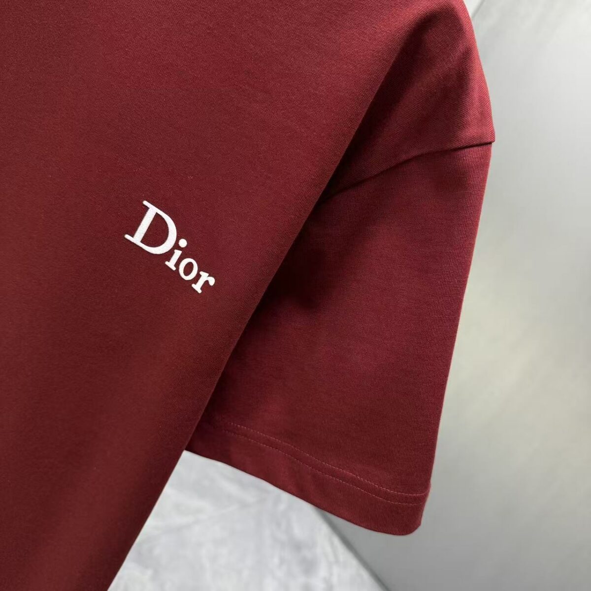 P70 Dior* 迪奥* 2026春夏新款短袖T恤 定制纯棉字母logo植绒 颜色：黑色 白色 棕色 深红 码数：S M L XL XXL