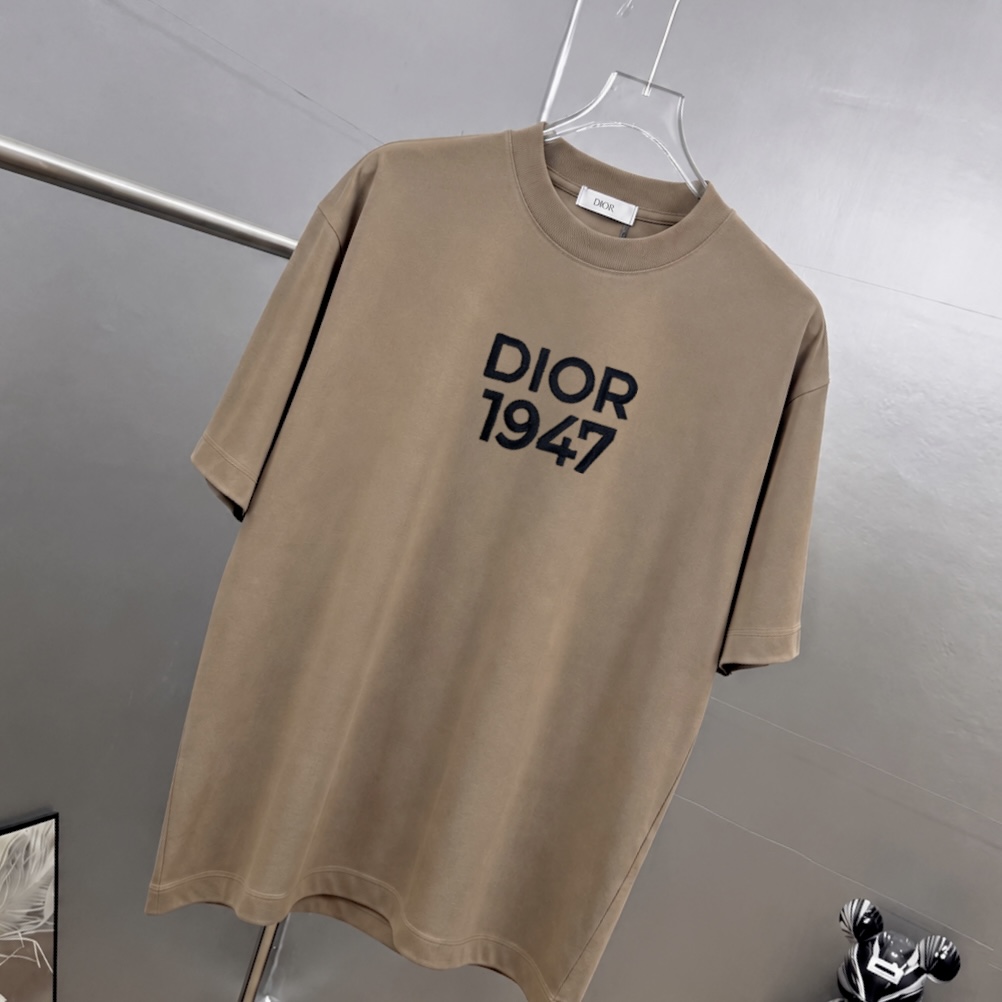 P75 Dio～胸前字母刺绣 《区别通货面料》 7a抗菌短袖tee 上身十分舒适，男女同款半袖，落肩宽松版型 颜色: 黑色 白色 咖啡色 尺码：S（90-130斤） M（125-150斤） L（135-165斤） XL（160-190斤） XXL（185-220斤）