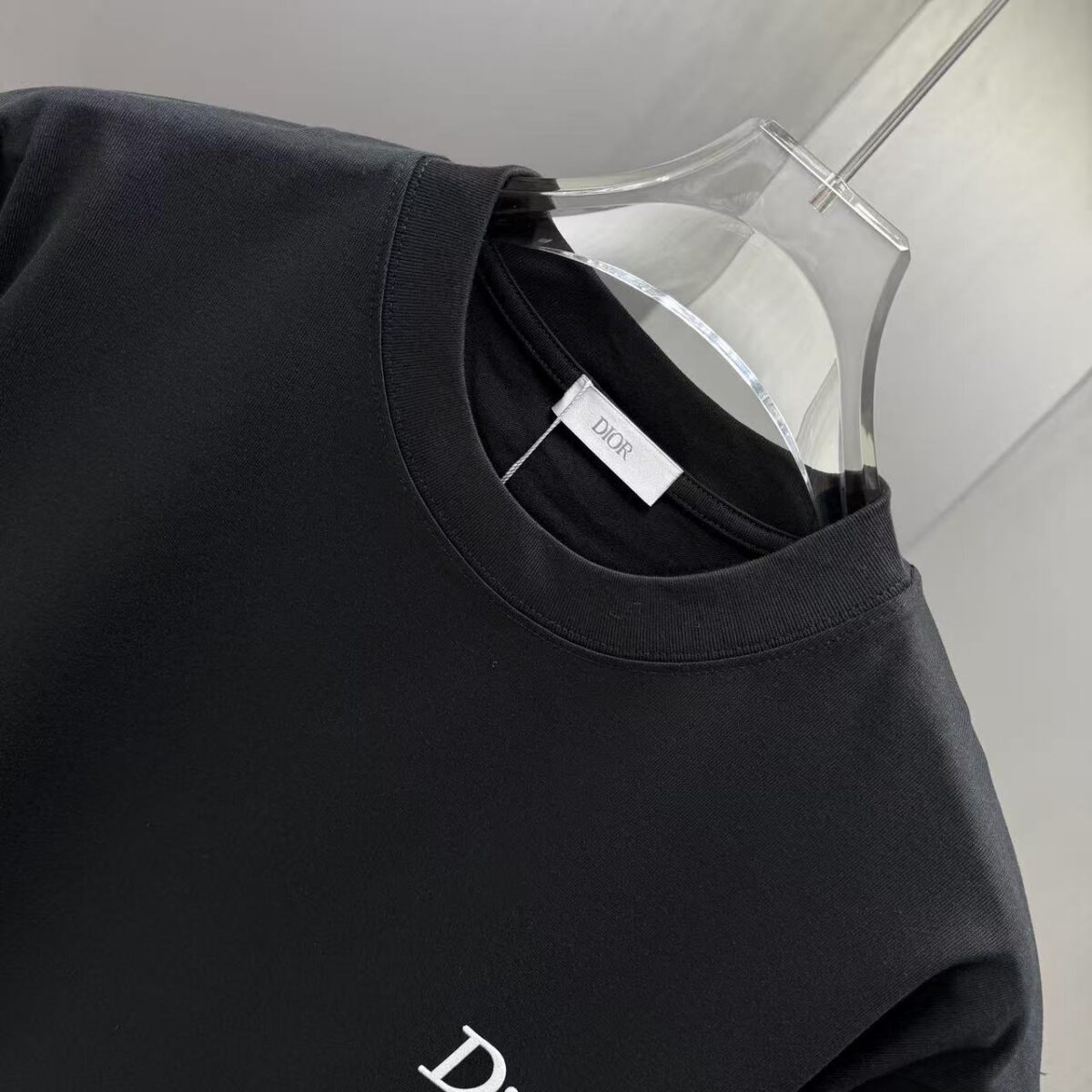 P70 Dior* 迪奥* 2026春夏新款短袖T恤 定制纯棉字母logo植绒 颜色：黑色 白色 棕色 深红 码数：S M L XL XXL