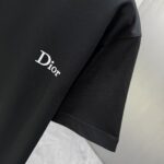 P70 Dior* 迪奥* 2026春夏新款短袖T恤 定制纯棉字母logo植绒 颜色：黑色 白色 棕色 深红 码数：S M L XL XXL