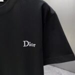 P70 Dior* 迪奥* 2026春夏新款短袖T恤 定制纯棉字母logo植绒 颜色：黑色 白色 棕色 深红 码数：S M L XL XXL