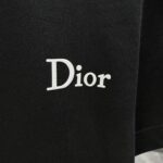 P70 Dior* 迪奥* 2026春夏新款短袖T恤 定制纯棉字母logo植绒 颜色：黑色 白色 棕色 深红 码数：S M L XL XXL