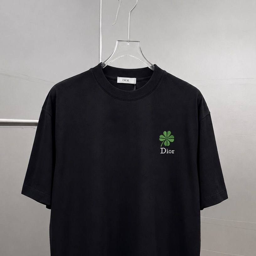 P75 Dio～胸前字母刺绣 《区别通货面料》 7a抗菌短袖tee 上身十分舒适，男女同款半袖，落肩宽松版型 颜色: 黑色 白色 咖啡色 尺码：S（90-130斤） M（125-150斤） L（135-165斤） XL（160-190斤） XXL（185-220斤）