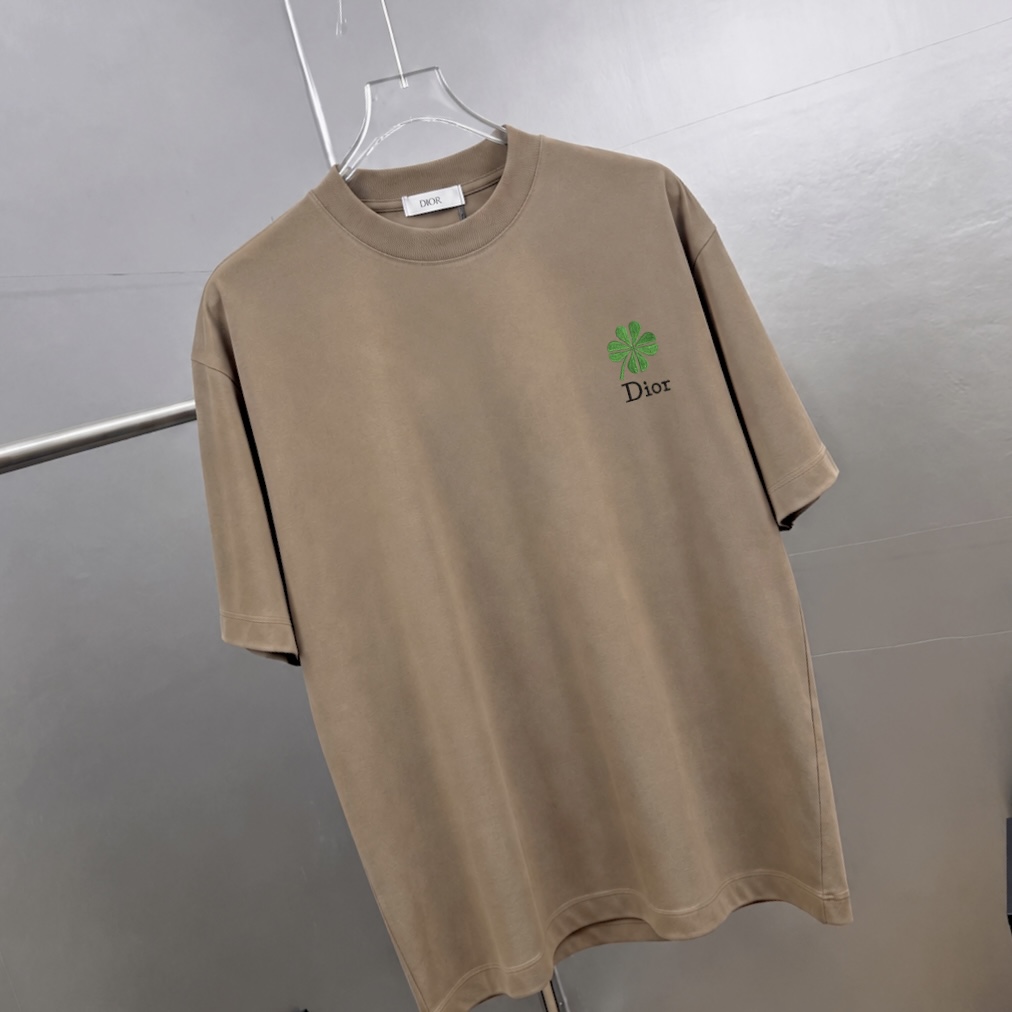P75 Dio～胸前字母刺绣 《区别通货面料》 7a抗菌短袖tee 上身十分舒适，男女同款半袖，落肩宽松版型 颜色: 黑色 白色 咖啡色 尺码：S（90-130斤） M（125-150斤） L（135-165斤） XL（160-190斤） XXL（185-220斤）